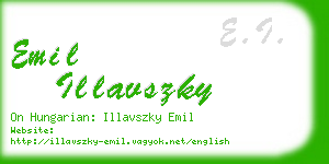 emil illavszky business card